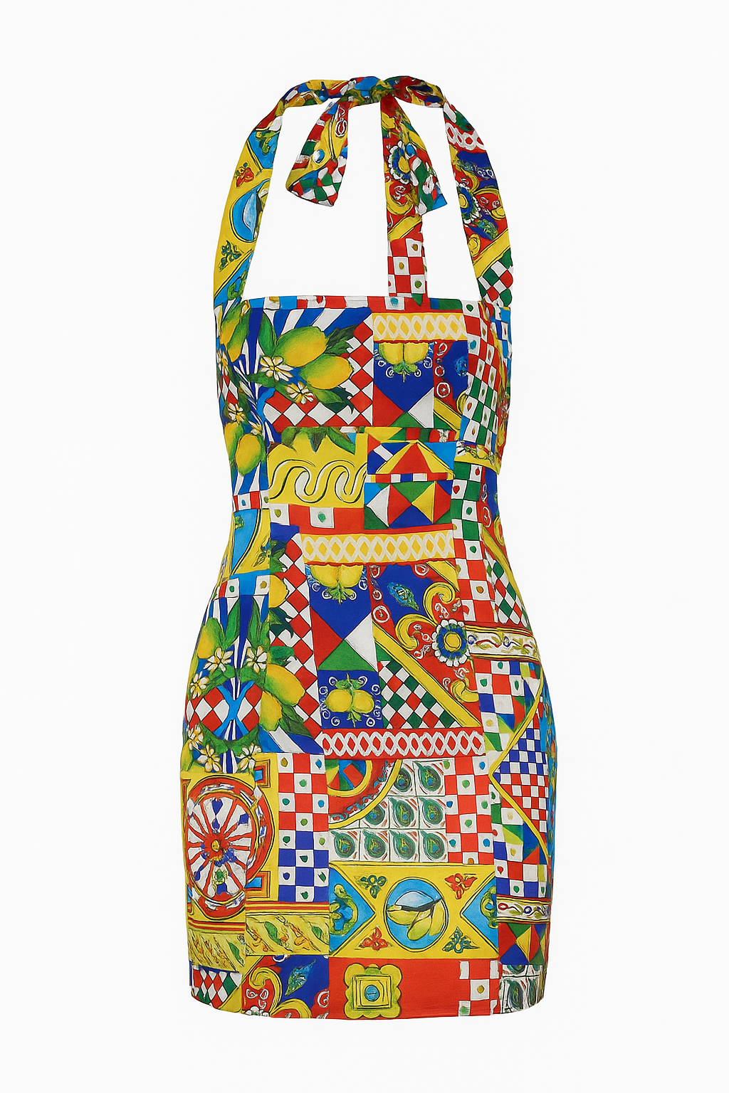 Vestido Mini Halter Estampado Y2K - Ousadia e Estilo