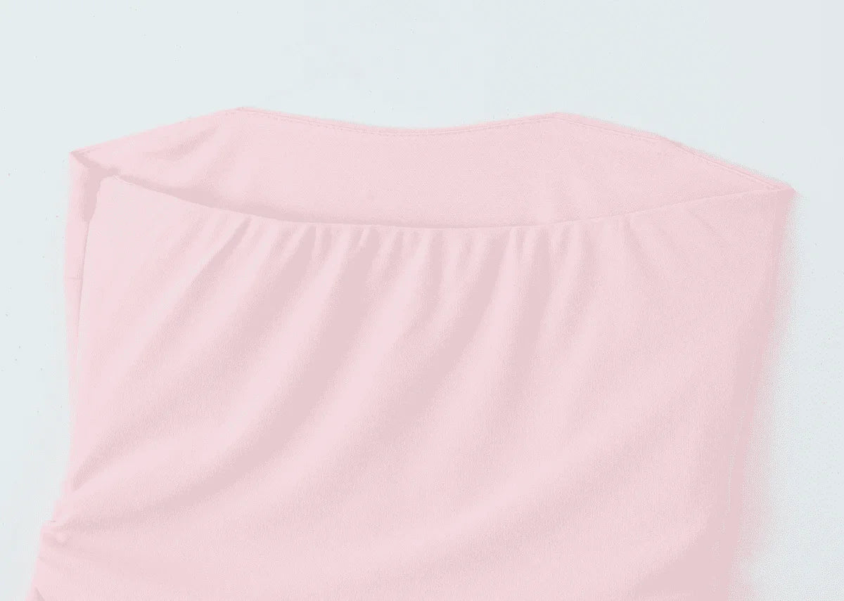 Traf feminino sem alças vestidos sem mangas para mulheres nova moda longo retalhos vestido plissado mulher 2025 vestidos elegantes