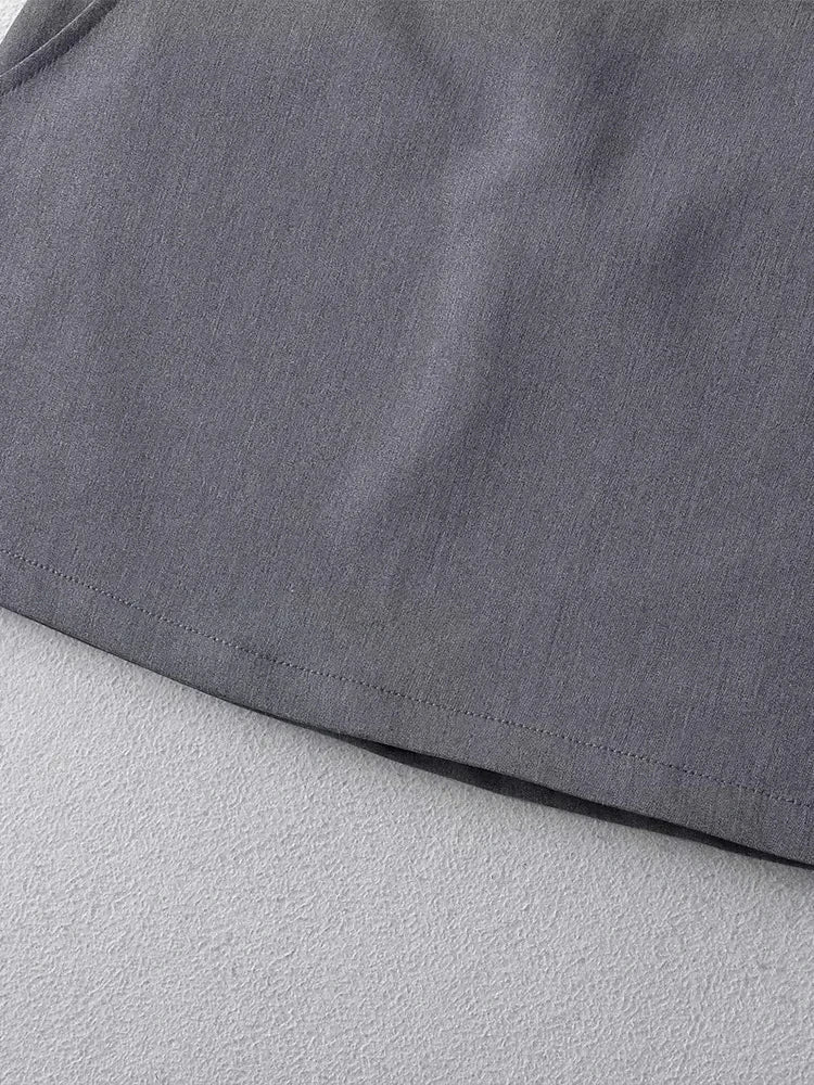 Mooyufon moda feminina sólida volta zíper a linha mini saia vintage cintura alta feminino chique senhora saias