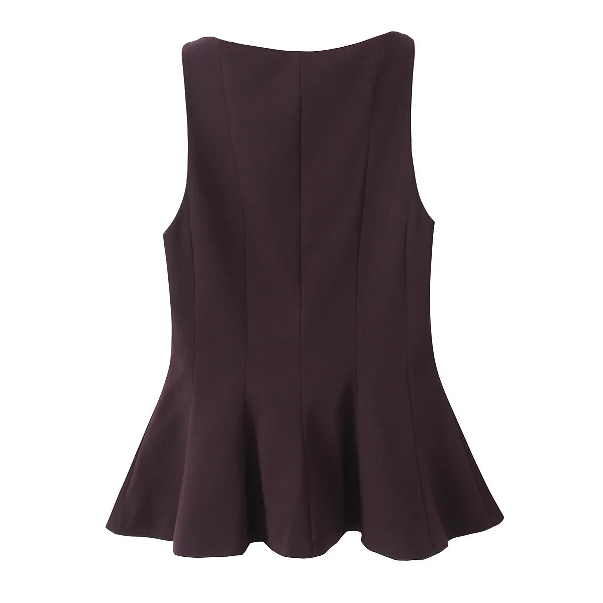 Trafza nova moda feminina simples empilhados decorativos fino ajuste 3 cores topo feminino elegante em torno do pescoço sem mangas plissado zíper topo