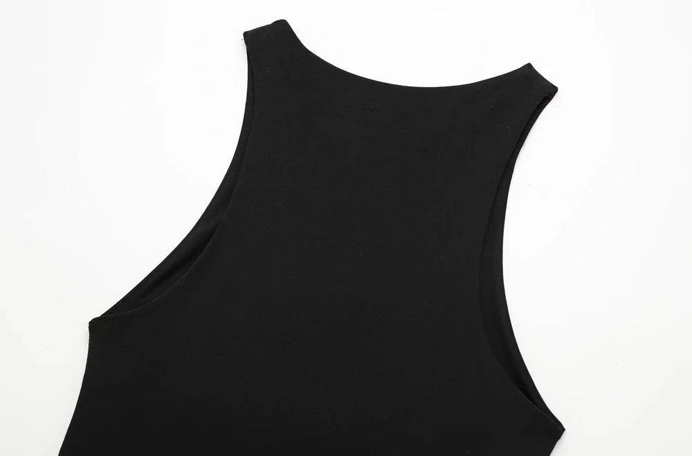 Trza moda feminina com halter pescoço magro bodysuit sexy sem mangas snap-botão feminino playsuits mujer