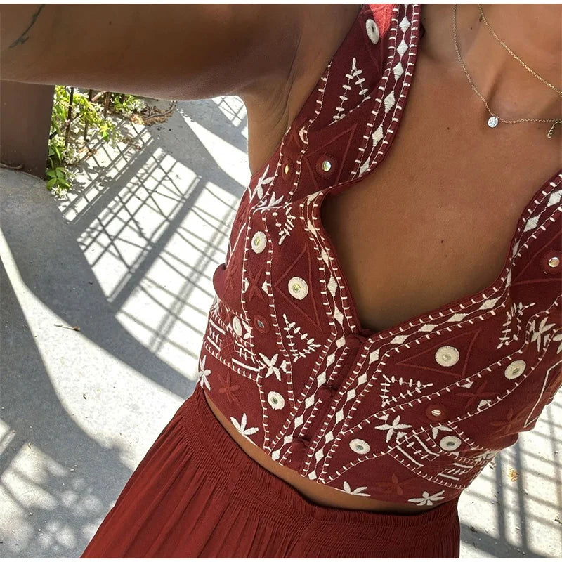 Casual bordado colete shorts outfits feminino com decote em v único breasted mini calças ternos feminino 2025 primavera verão novos conjuntos chiques senhora
