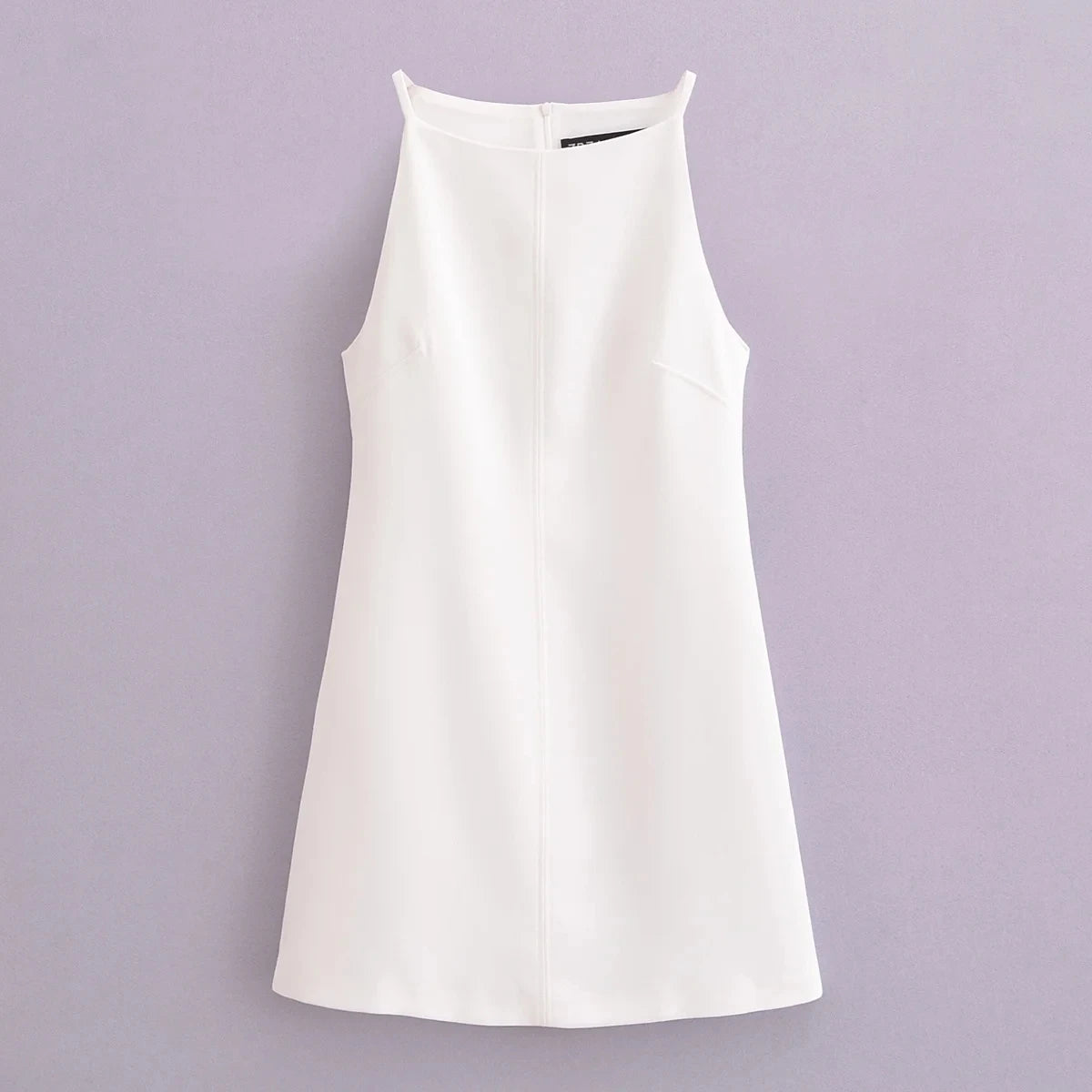 Traf novo vestido branco preto feminino fora do ombro halter vestidos curtos verão elegante vestidos de festa bodycon vermelho azul mini vestido