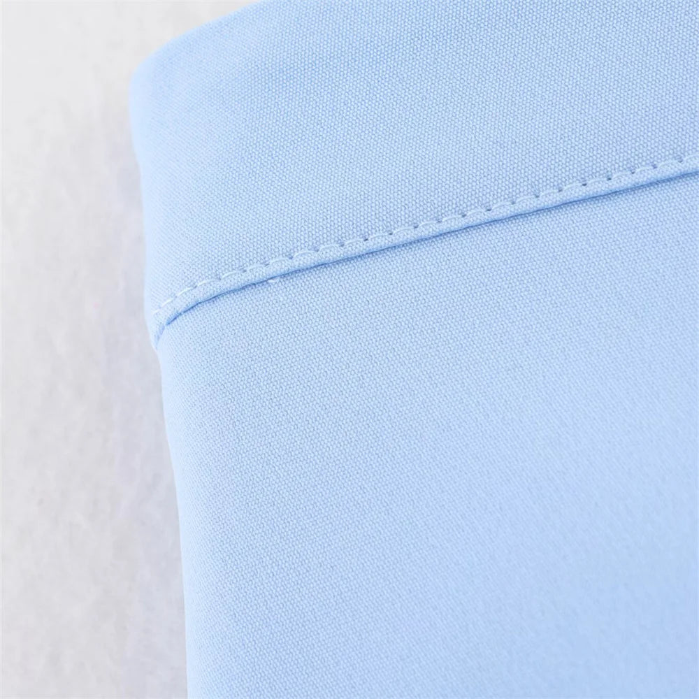 UNIZERA blusa feminina sem alças com zíper decoração saia curta para primavera e verão roupas femininas casuais
