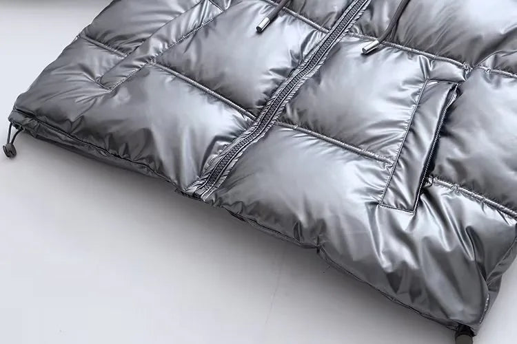 Casaco frio de inverno feminino promoção elegante com capuz anorak jaqueta de algodão quente parkas casaco feminino preto branco roupas