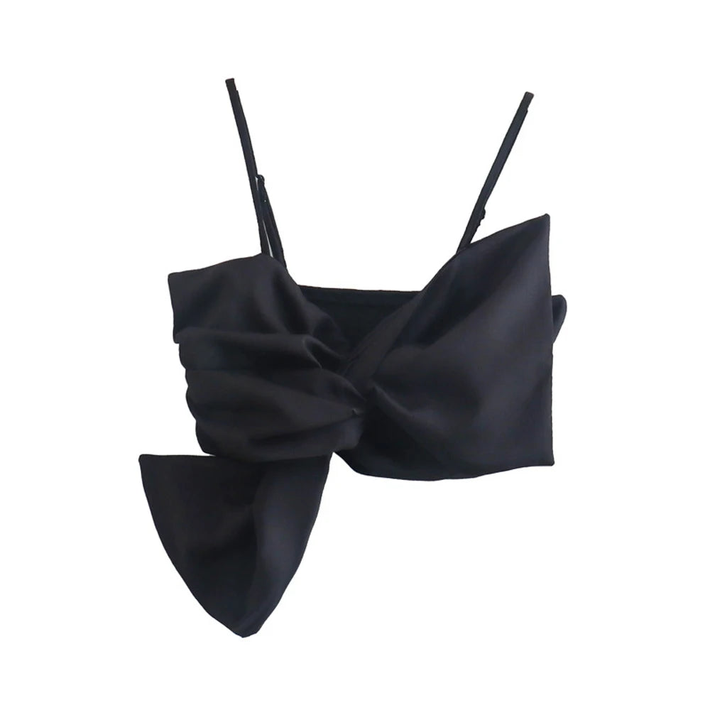 Trza moda feminina com arco recortado regatas vintage sem costas alças finas feminino camis mujer