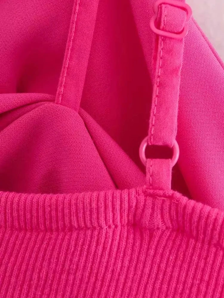 Trza moda feminina com arco recortado regatas vintage sem costas alças finas feminino camis mujer