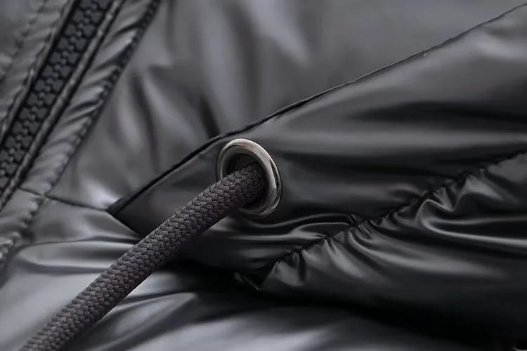 Casaco frio de inverno feminino promoção elegante com capuz anorak jaqueta de algodão quente parkas casaco feminino preto branco roupas