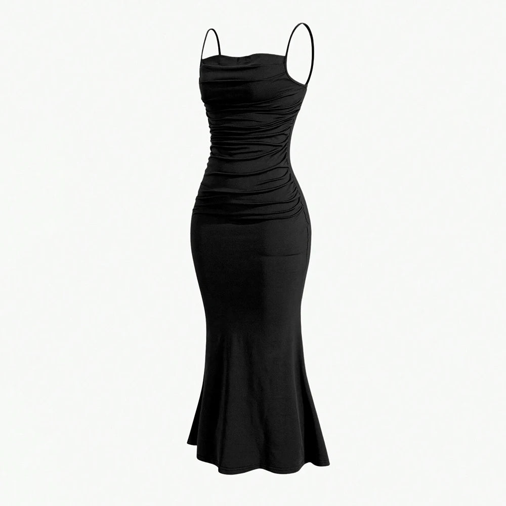 Mia Muse Vestidos de festa femininos maxi alça espaguete elegante fino noite casamento convidado multicolorido verão vestidos de leite