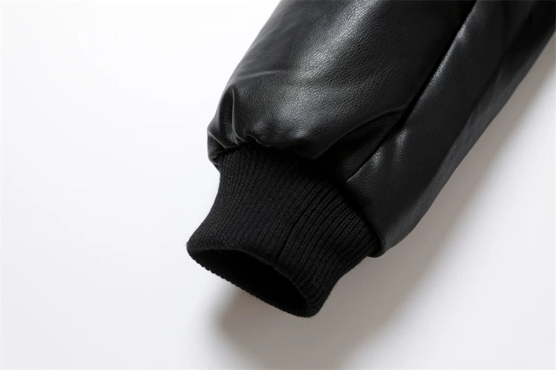 RARF-Jaqueta bomber preta pura feminina, casaco vintage, couro de imitação, estilo superior, novo, 2024