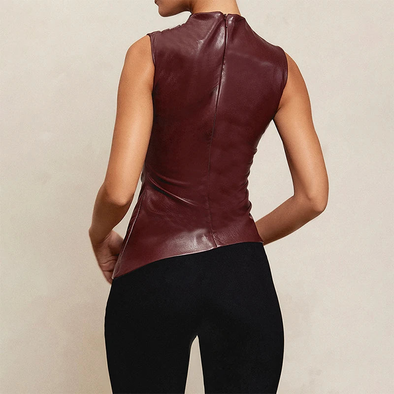 Cutenova feminino y2k vintage plutônio simples básico regata cintura alta magro encolhido slash corte sem mangas topos versátil camisas nobres