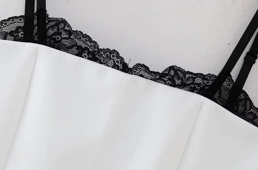 TRZA – Regatas femininas de renda, sem costas, alças finas, zíper lateral, camis femininas, moda sexy