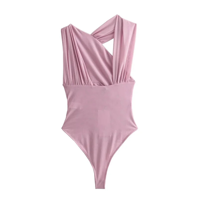 Muyer 2025 leopardo impressão malha bodysuit feminino fora do ombro tule sexy mulher bodys sem mangas apertado bodysuit lingerie verão topos