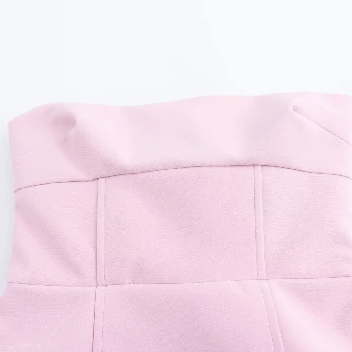 Mini Vestido Sem Alças com Laço - Tendência