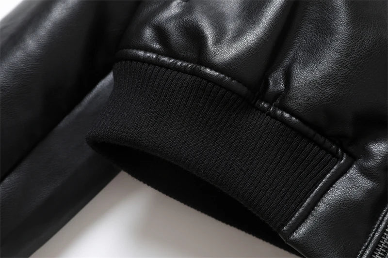 RARF-Jaqueta bomber preta pura feminina, casaco vintage, couro de imitação, estilo superior, novo, 2024