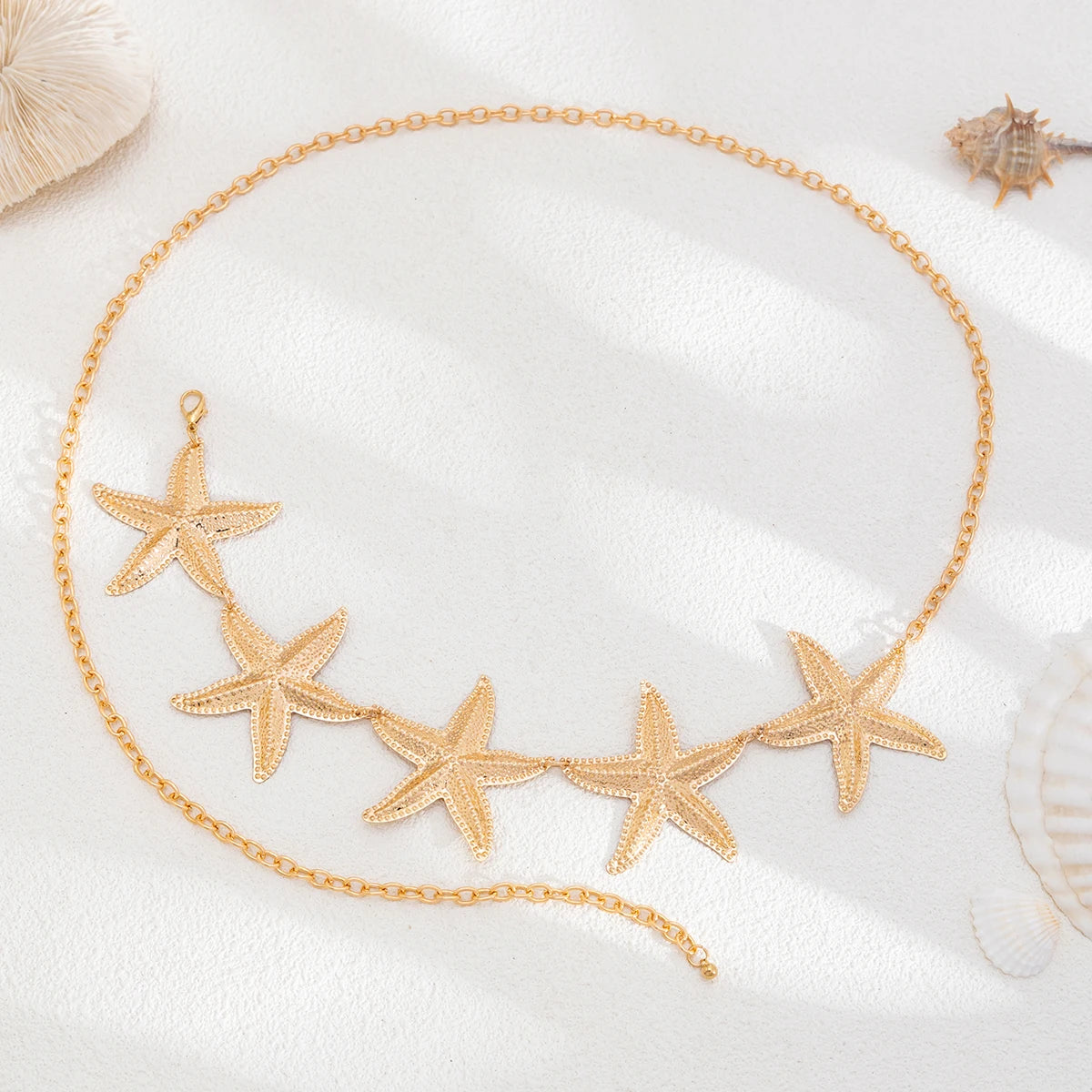 Ingemark vintage metal estrela do mar cintura cinto de barriga corrente para as mulheres 2025 nova moda boho verão praia biquíni corpo jóias novo