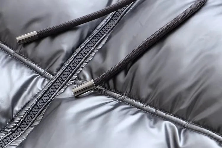 Casaco frio de inverno feminino promoção elegante com capuz anorak jaqueta de algodão quente parkas casaco feminino preto branco roupas