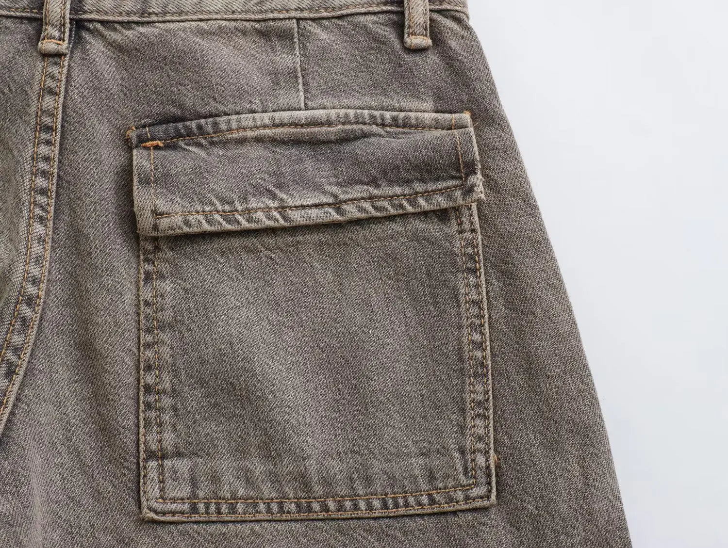 Trafza 2023 outono moda casual sólido calças de cintura alta feminino denim calças de perna larga y2k jeans feminino calças de carga longa jeans