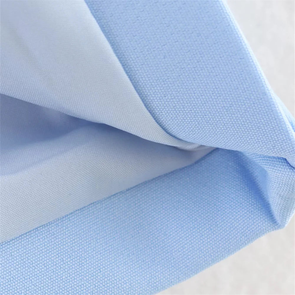 UNIZERA blusa feminina sem alças com zíper decoração saia curta para primavera e verão roupas femininas casuais