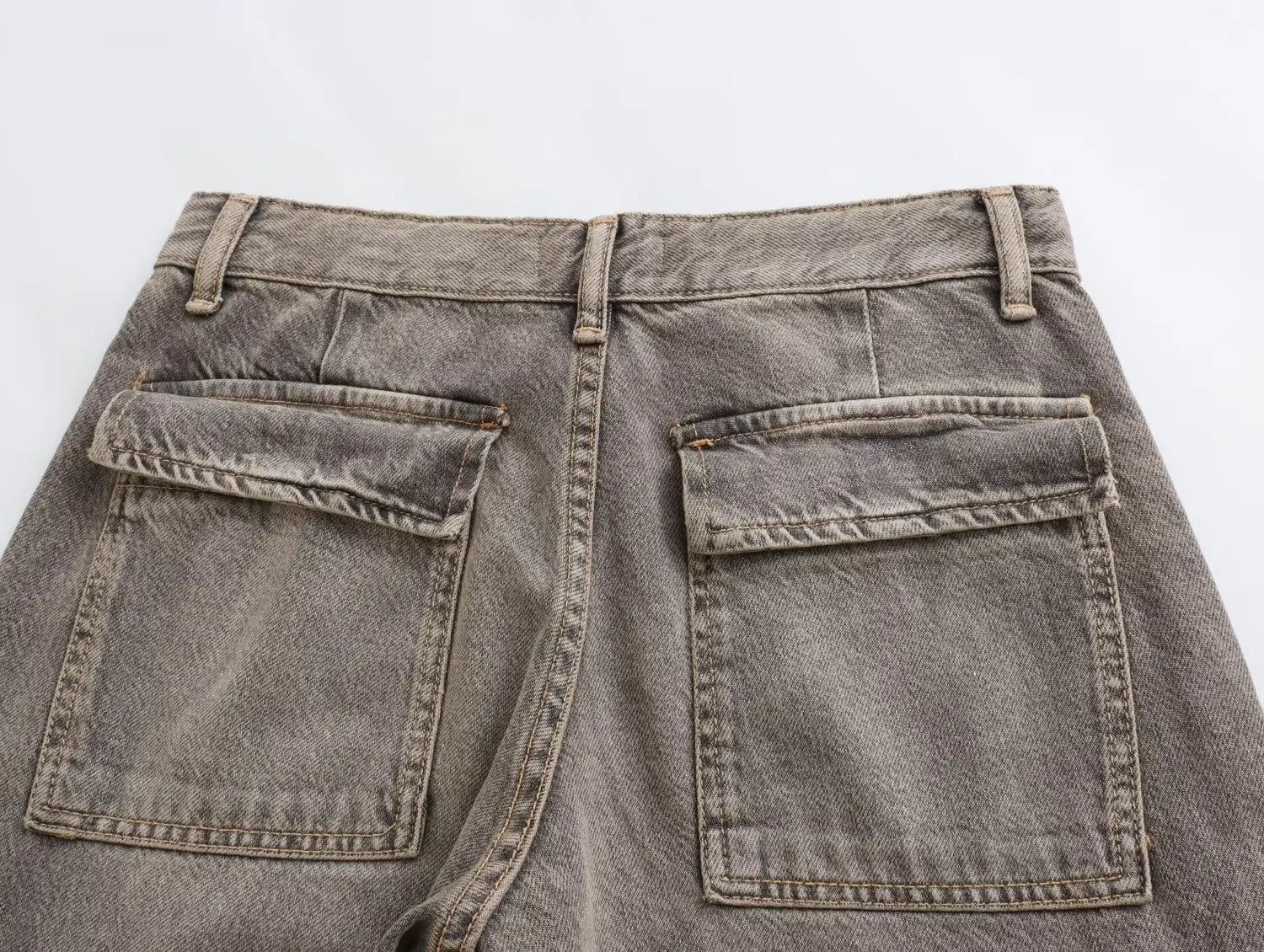 Trafza 2023 outono moda casual sólido calças de cintura alta feminino denim calças de perna larga y2k jeans feminino calças de carga longa jeans
