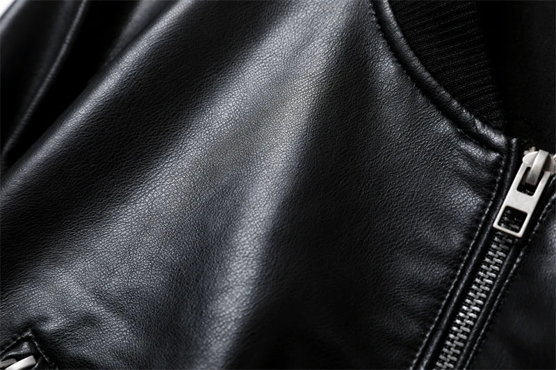 RARF-Jaqueta bomber preta pura feminina, casaco vintage, couro de imitação, estilo superior, novo, 2024