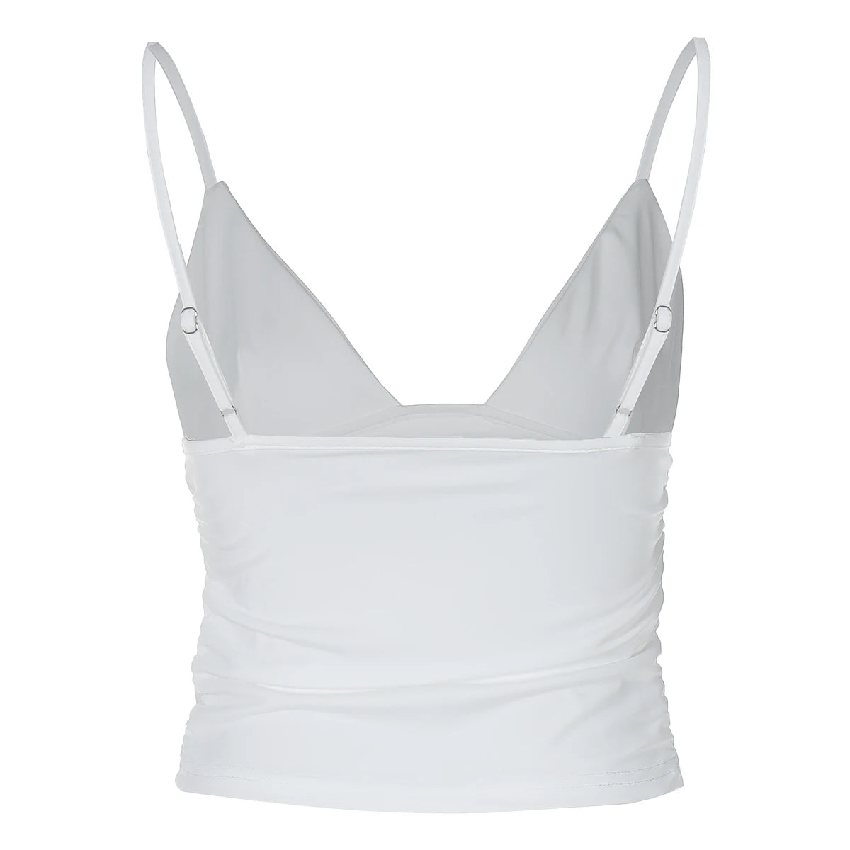 Hugcitar decote em v sólido ruched sexy magro y2k colheita tanque topo verão moda feminina casual novas roupas streetwear praia férias
