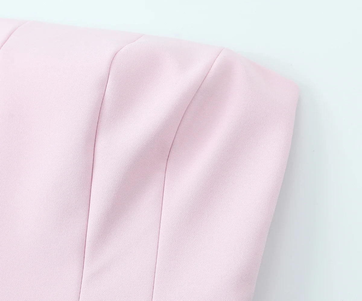 Tfmln moda feminina sem alças topo feminino casual sexy fino encaixe lateral zíper sólido curto topo 2025 verão novo 2 cores