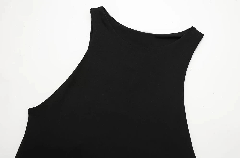 Trza moda feminina com halter pescoço magro bodysuit sexy sem mangas snap-botão feminino playsuits mujer