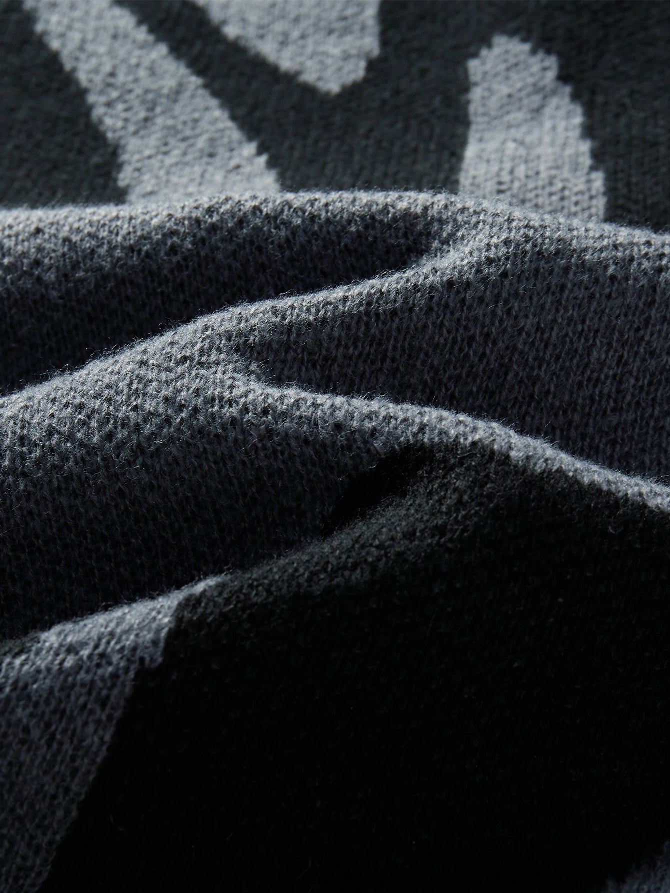 Pulôver de malha com padrão Jacquard irregular masculino, suéter casual com gola redonda, cor de contraste, popular, outono, inverno, novo