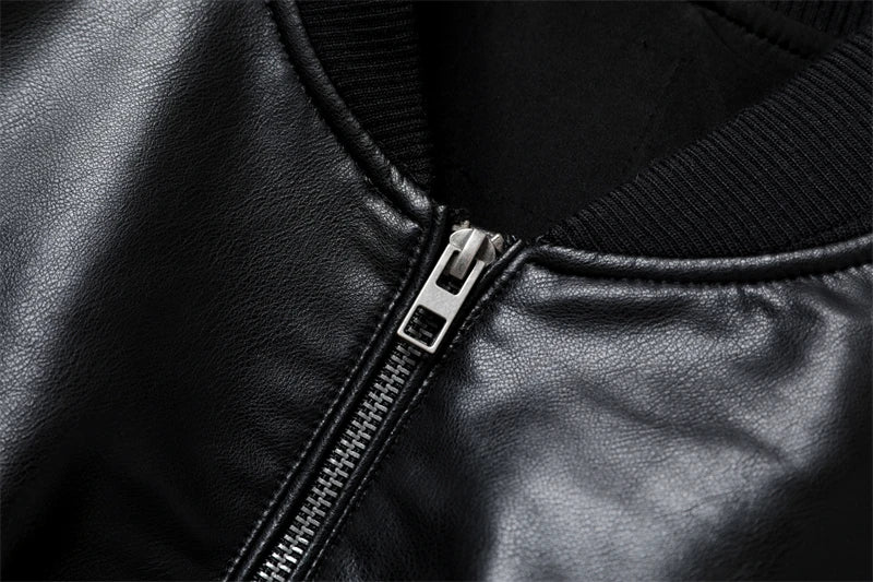 RARF-Jaqueta bomber preta pura feminina, casaco vintage, couro de imitação, estilo superior, novo, 2024