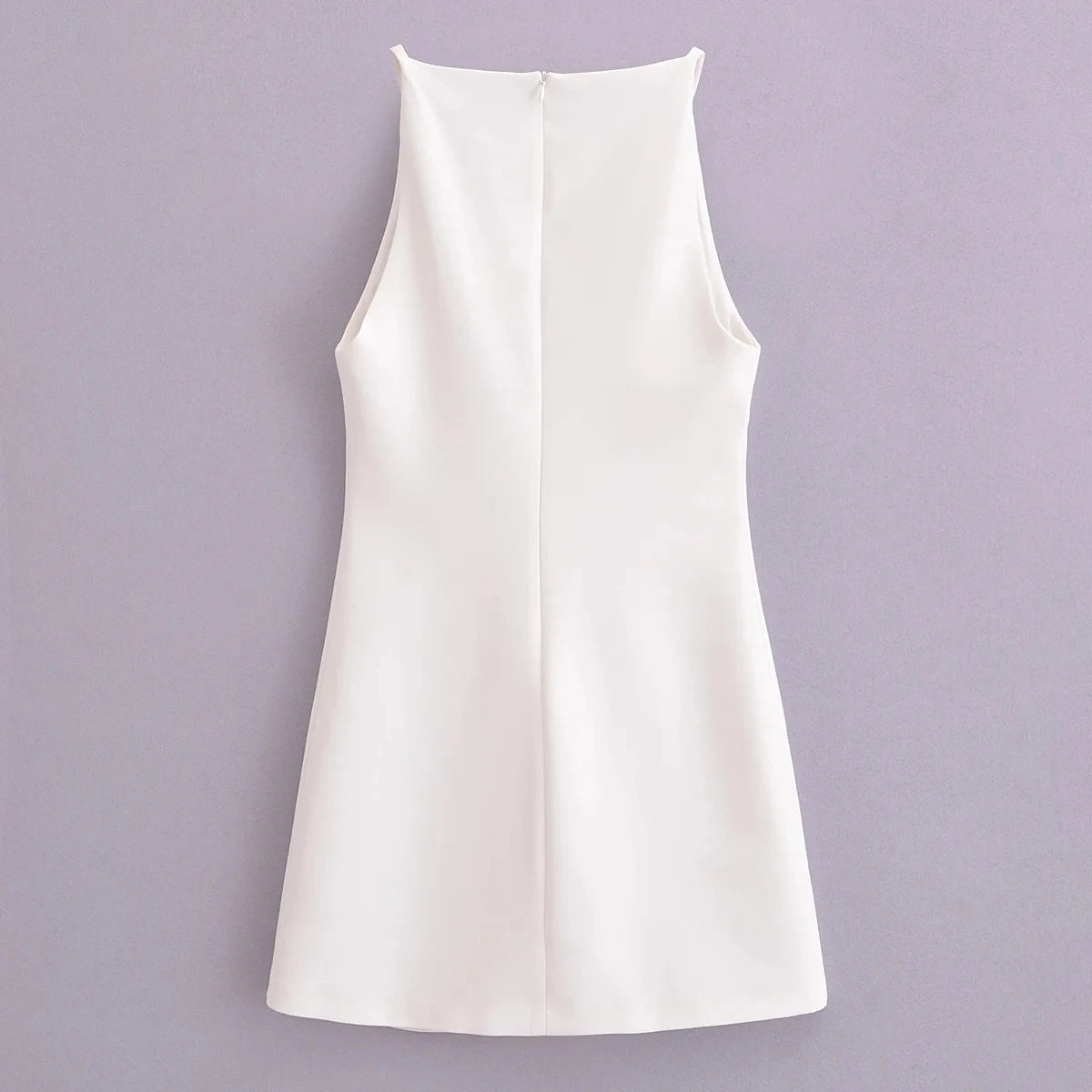 Traf novo vestido branco preto feminino fora do ombro halter vestidos curtos verão elegante vestidos de festa bodycon vermelho azul mini vestido