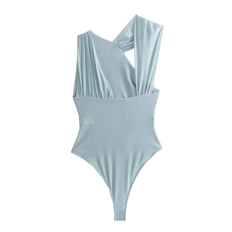 Muyer 2025 leopardo impressão malha bodysuit feminino fora do ombro tule sexy mulher bodys sem mangas apertado bodysuit lingerie verão topos