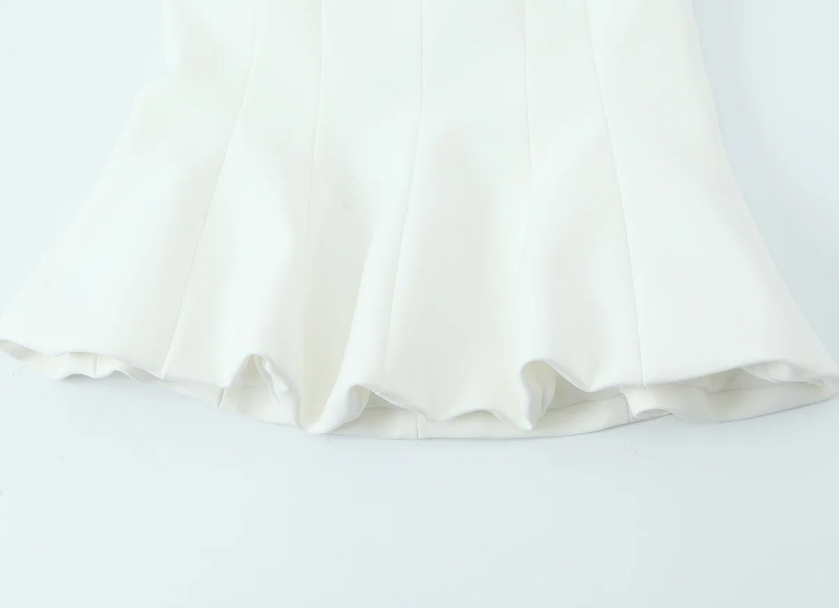 Tfmln moda feminina sem alças topo feminino casual sexy fino encaixe lateral zíper sólido curto topo 2025 verão novo 2 cores