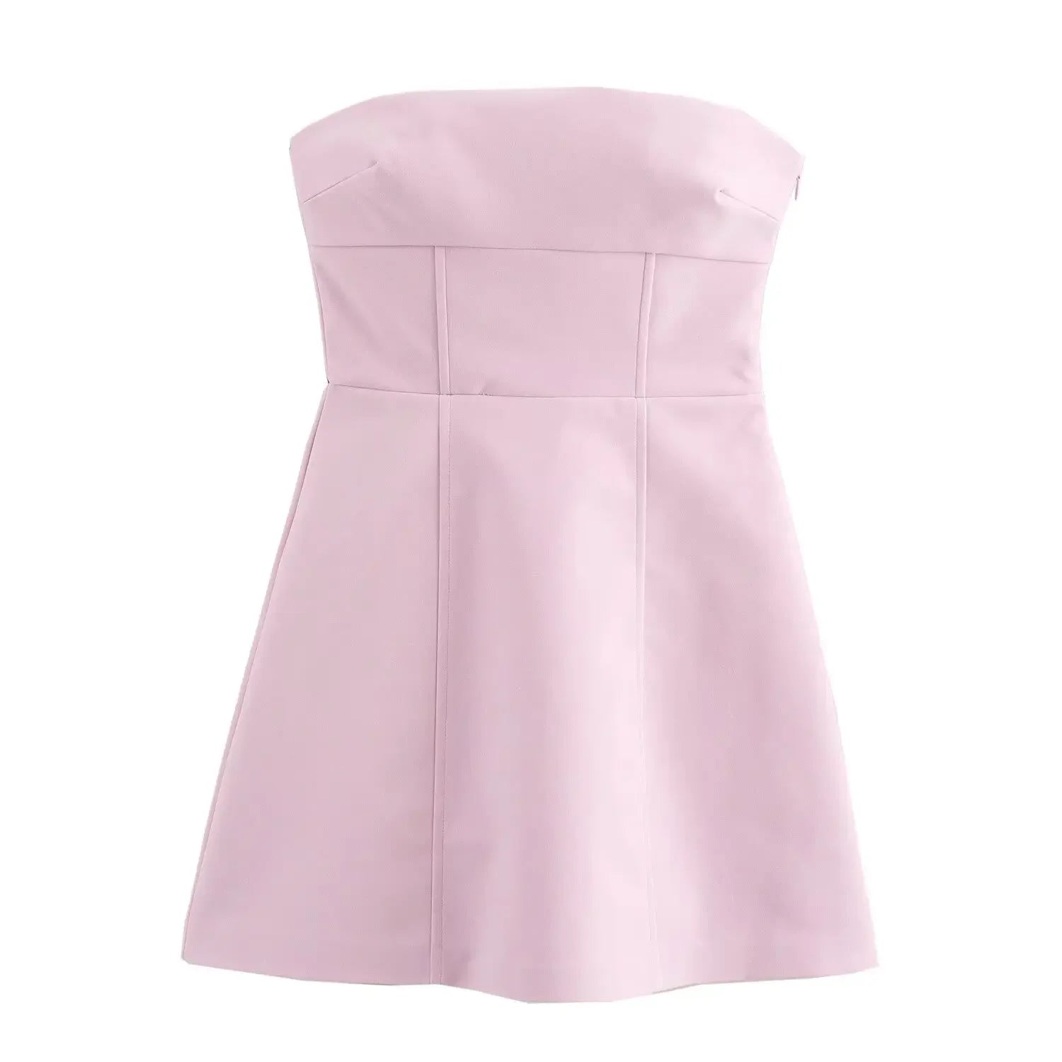Mini Vestido Sem Alças com Laço - Tendência