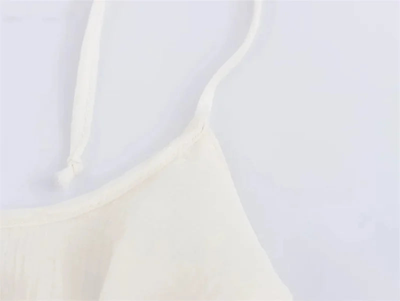 Colete sem mangas Halter arco feminino, top sexy com franjas elegante, Lady Bustier, roupa de suspensão feminina, moda verão