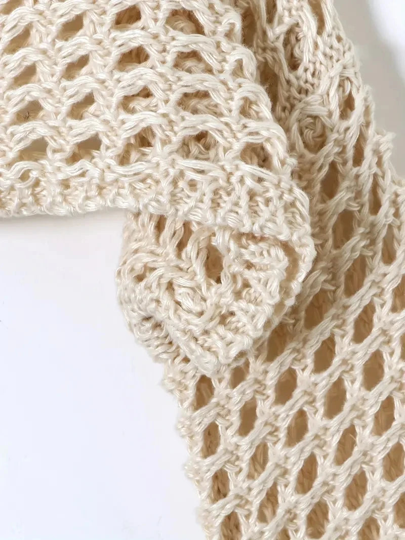 Mulheres crochê malha oco para fora colheita topo manga longa encolher camisola malha cobrir ups cardigan streetwear pulôver roupas femininas y2k