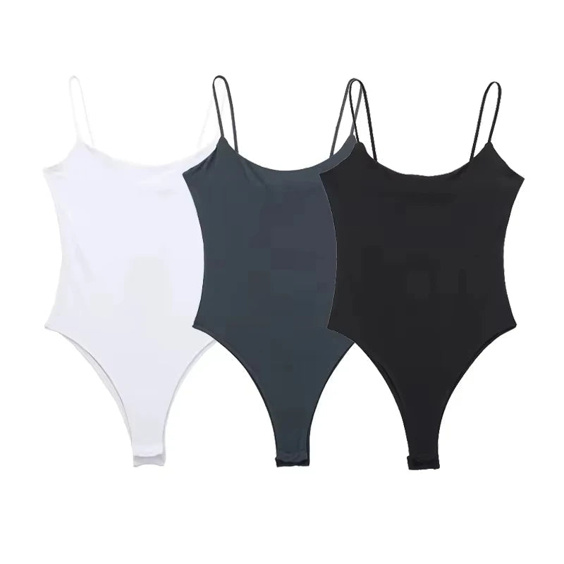 Muyer 2025 sexy bodys apertados para mulheres branco preto sem costas bodysuit feminino uma peça macacões para mulher lingerie sexy bodysuit