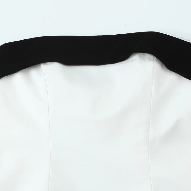 Traf borboleta espartilho topo 2024 feminino verão outono retalhos tanque tubo topos senhoras moda casual elegante sem costas sem mangas topo