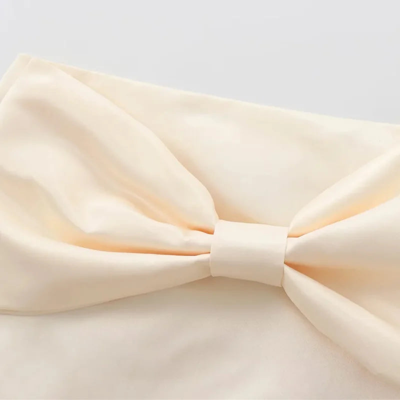 Traf saias curtas femininas 2024 verão borboleta mini saias senhoras moda casual elegante escritório bege plissado saias curtas
