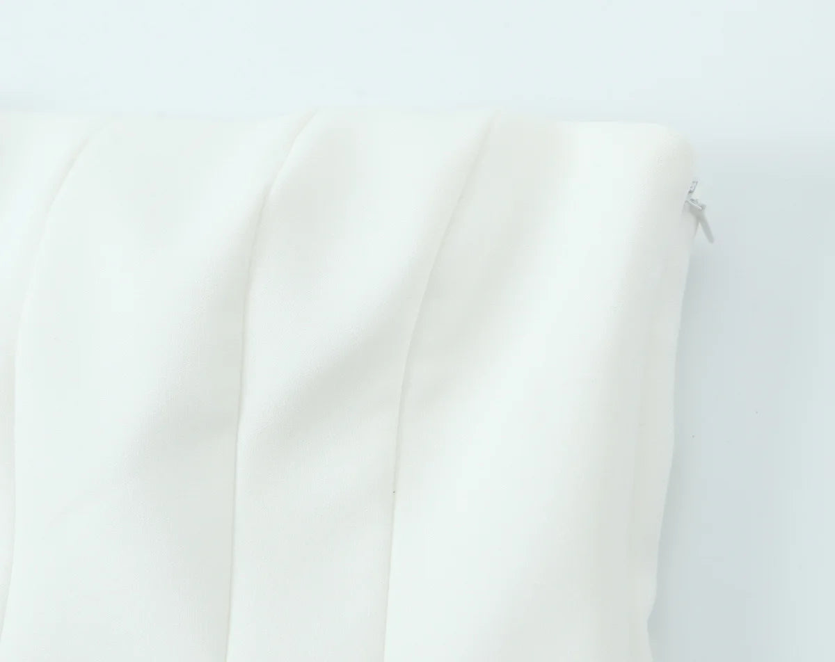 Tfmln moda feminina sem alças topo feminino casual sexy fino encaixe lateral zíper sólido curto topo 2025 verão novo 2 cores