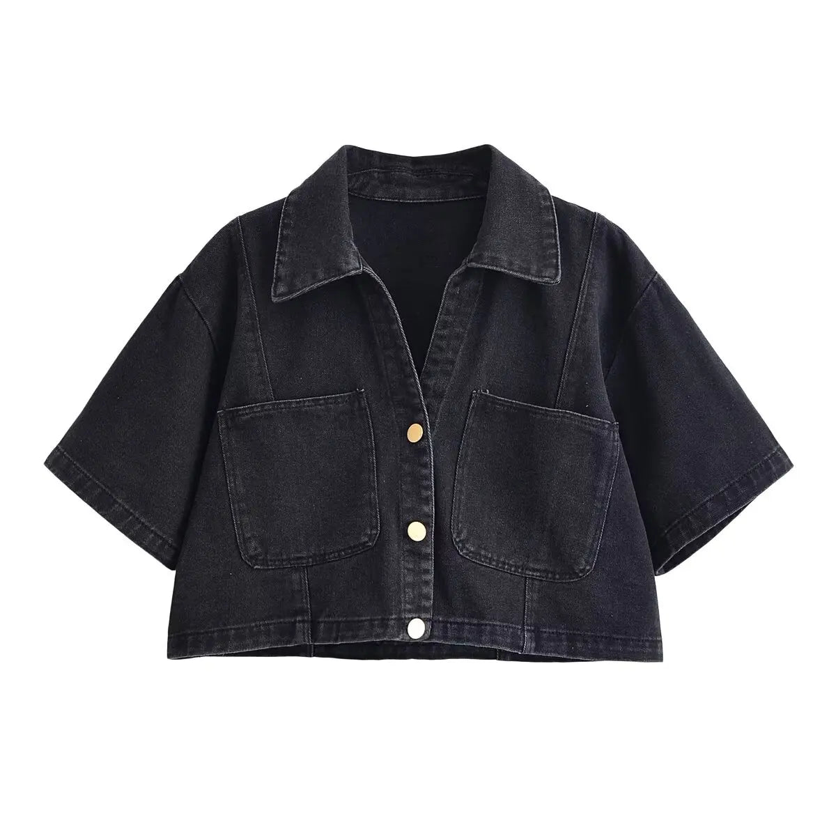 Traf 2025 conjuntos casuais femininos de verão moda mini saias shorts conjuntos denim camisa curta conjuntos superiores para mulheres rua roupa feminina