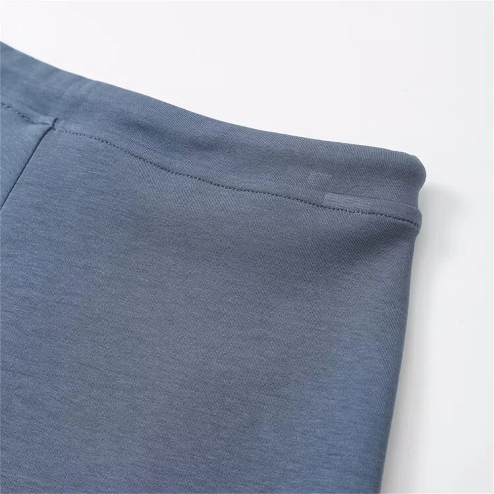 Taop & za outono nova moda feminina casual zíper decoração com capuz manga comprida moletom jaqueta trompete calças conjunto
