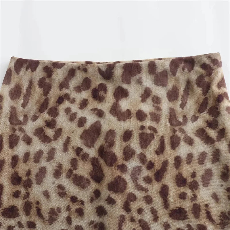 Muyer 2025 tule colheita topo feminino leopardo impressão ruched tubo topos para mulher sexy sem costas halter topo feminino fora do ombro verão topo