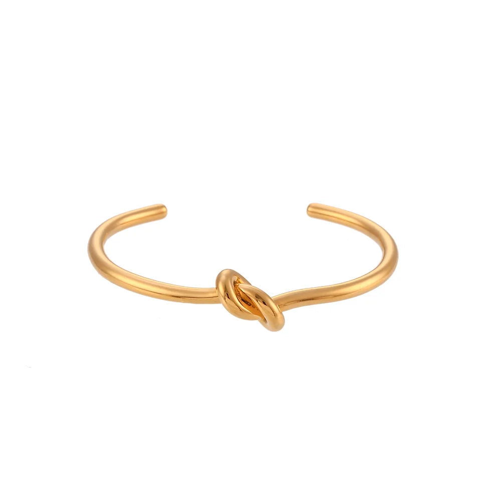 Pulseira Estilo Urbano Knot Dourada e Prateada