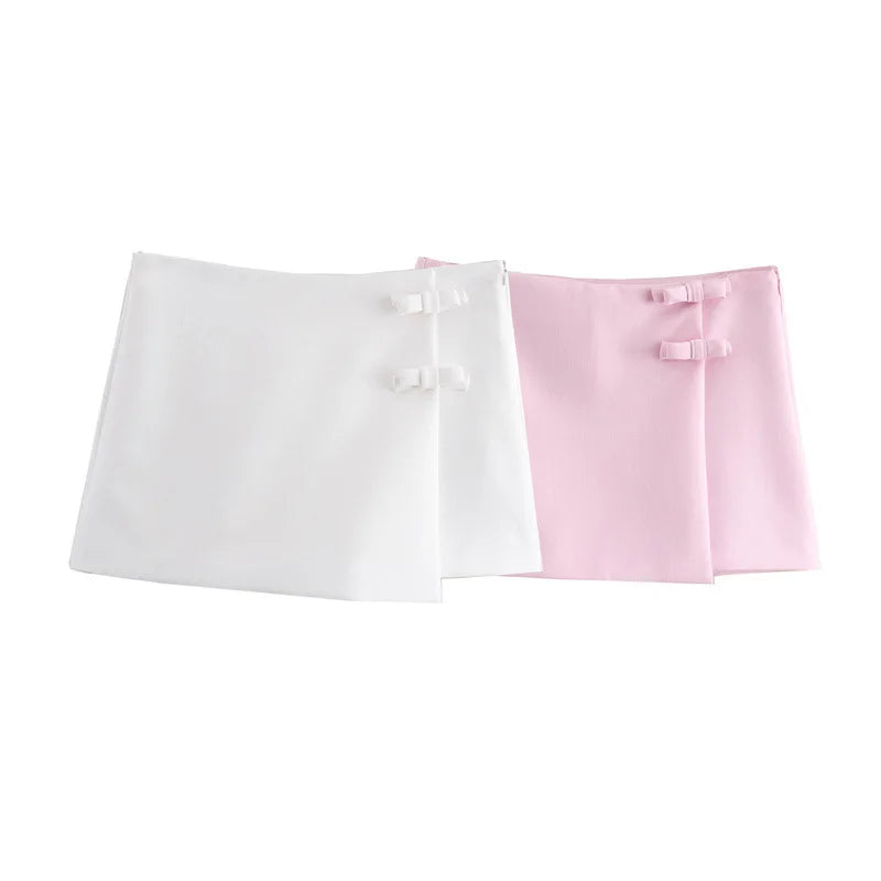 2025 Y2K assimétrico cyber pink saia de cintura baixa bralette combo resistente ao desbotamento streetwear + versão branca de cristal