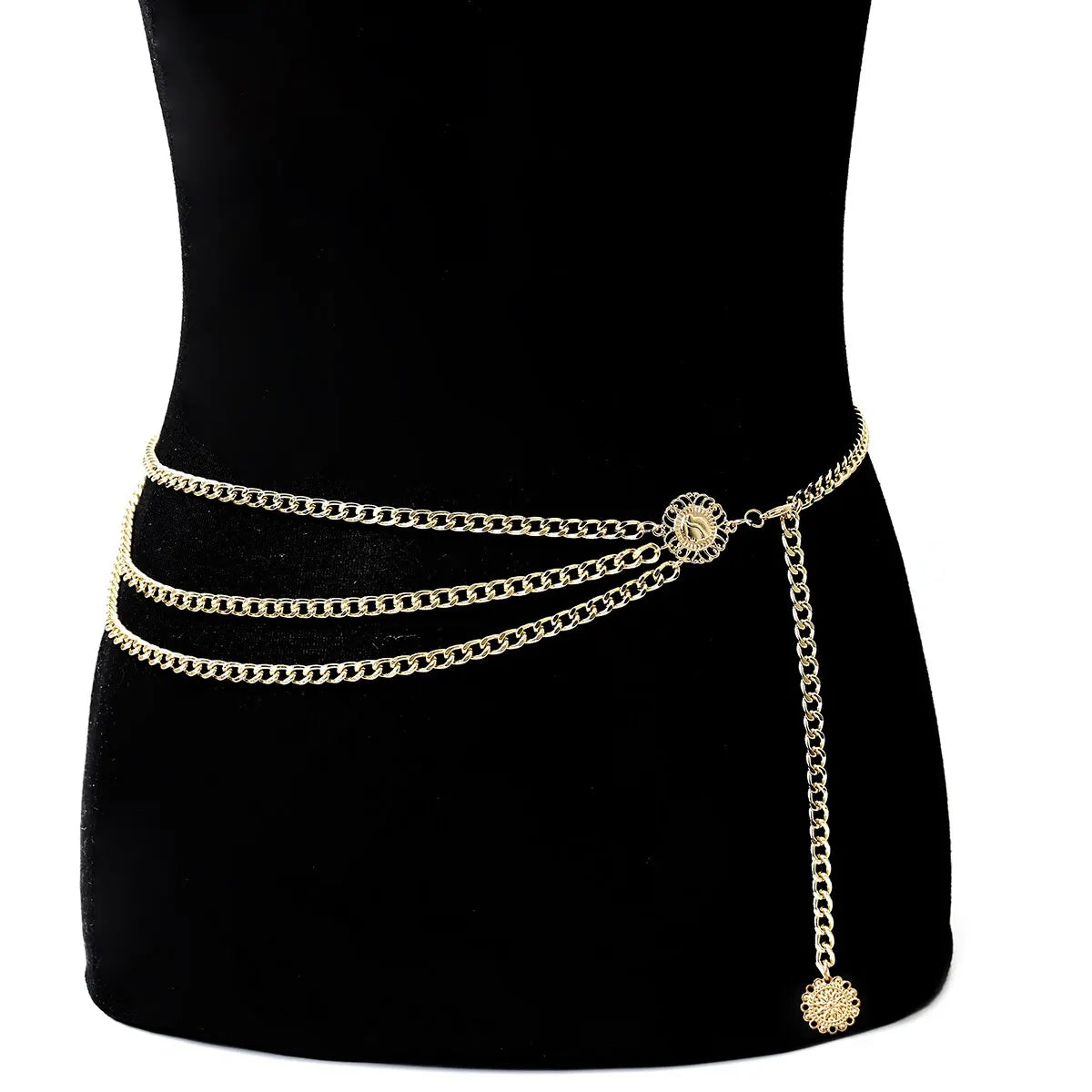 Boho sexy girassol rainha cabeça moeda borla pingente cintura barriga cinto corrente feminino verão biquíni rave corpo jóias y2k acessórios