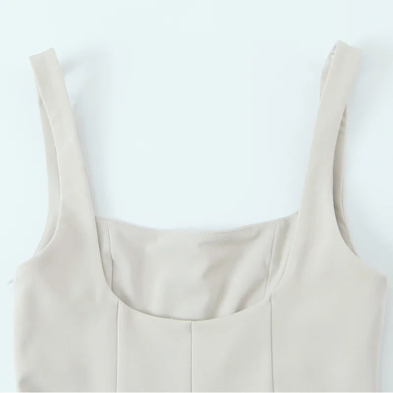 Traf feminino elegante playsuits 2025 primavera sem mangas espartilho macacão senhoras moda casual sem costas bodysuits verão macacões