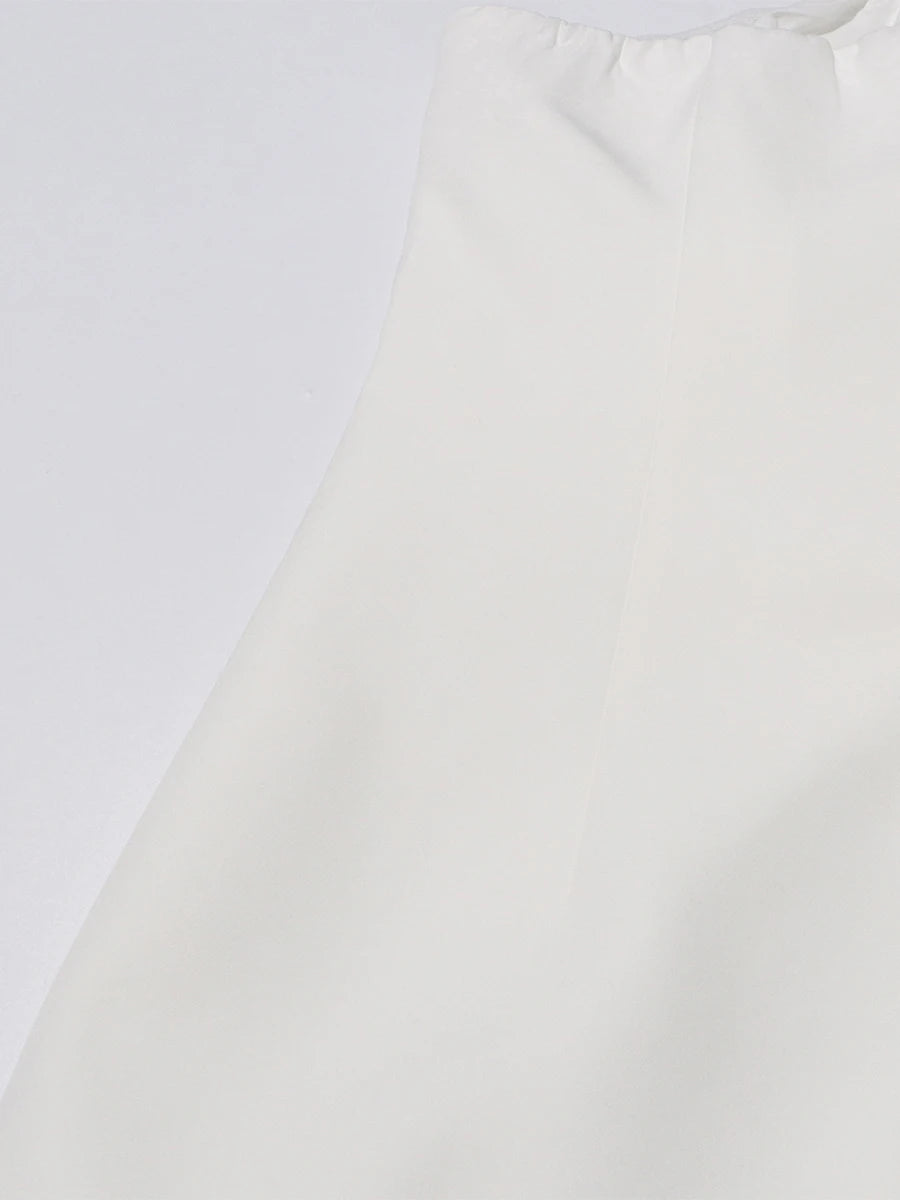 Twotwinstyle retalhos apliques mini vestidos para mulheres gola diagonal mangas emendadas rendas até vestidos de cintura alta feminino novo
