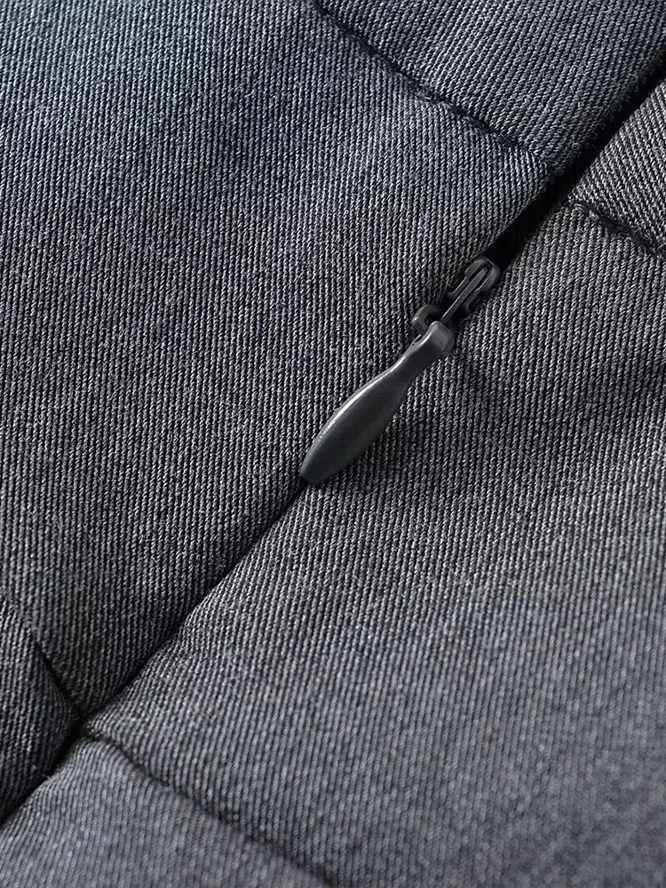 Mooyufon moda feminina sólida volta zíper a linha mini saia vintage cintura alta feminino chique senhora saias