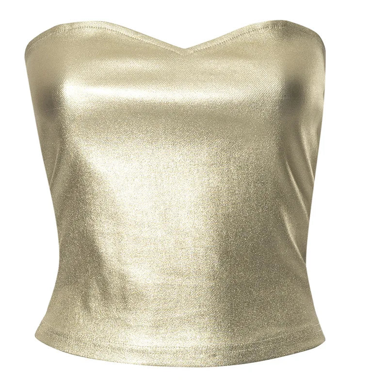 Sem alças sem costas sexy y2k colheita topo espartilho festa clube roupas para mulheres tubo colete outono inverno sem mangas magro bustier topos